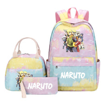 Naruto Teenage Student Girls School Bag Lunch Bag Three Piece Set Backpack Set