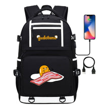 Cartoon Cartoon Lazy Egg Usb Student Backpack Backpack Leisure Travel Bag