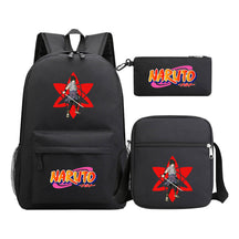Anime Naruto Starry Sky Student School Bag Three Piece Set For Men And Women Backpack Set