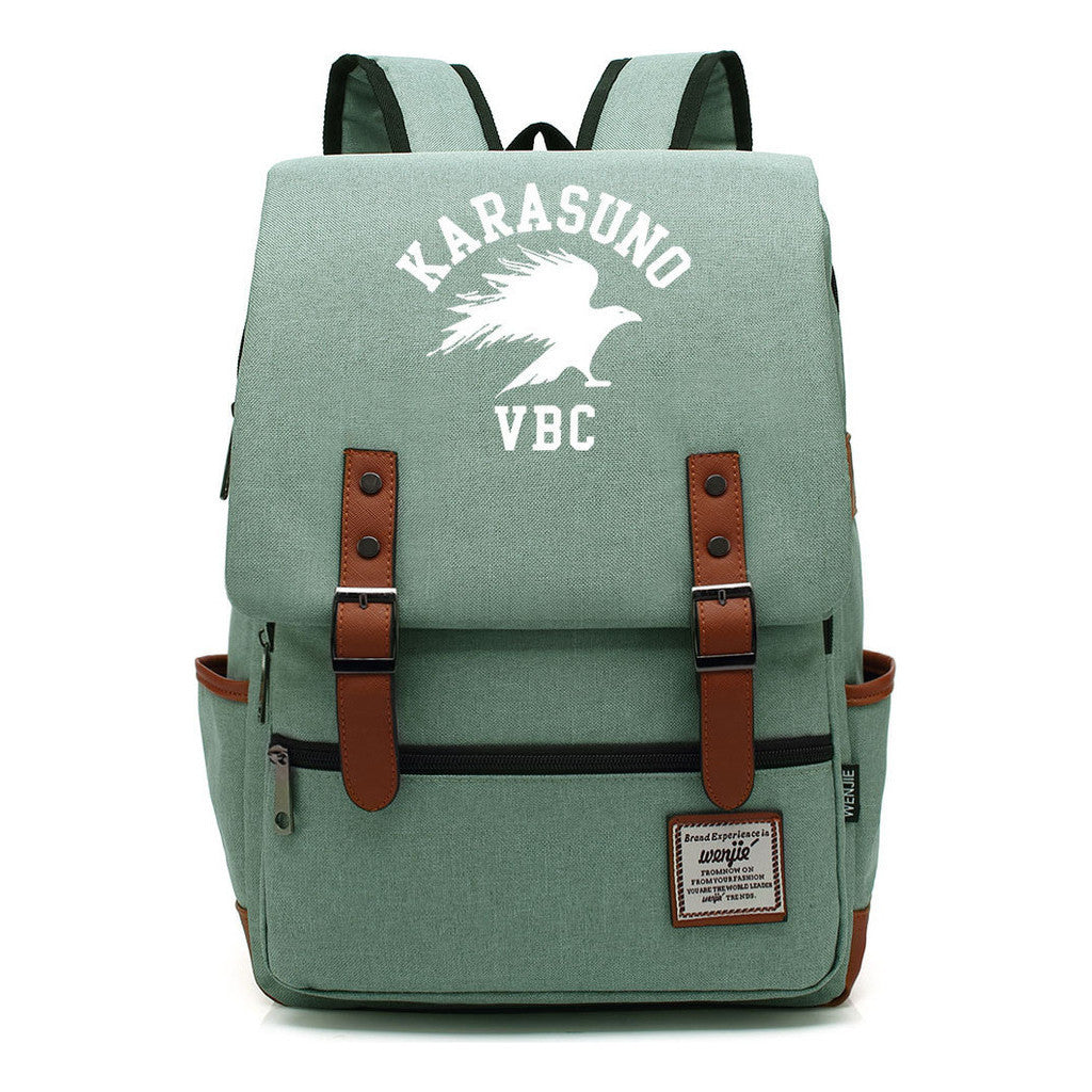 Volleyball Youth Printed Student School Bag Casual Belt Buckle Classic Backpack