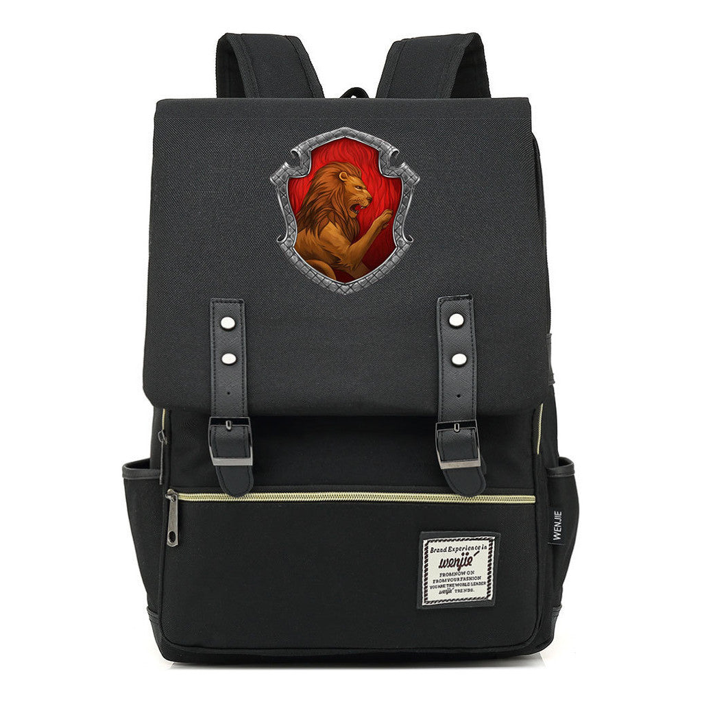 Academy Of Magic Print Teen School Bag Casual Belt Buckle Classic Backpack