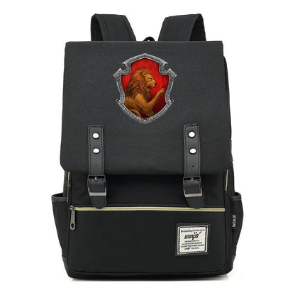 Academy Of Magic Print Teen School Bag Casual Belt Buckle Classic Backpack