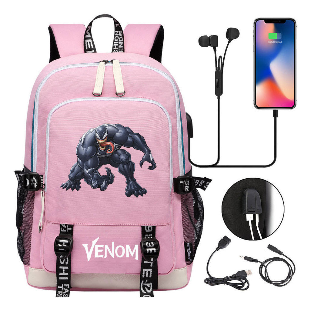 Youth Student Backpack Usb Men's And Women's Leisure Backpack
