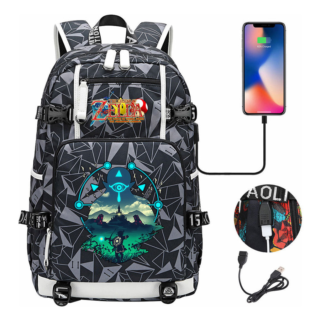 Printed Youth Student School Bag Large Capacity Leisure Travel Backpack