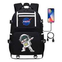 Fashionable Space Printed Usb Student Backpack Backpack Leisure Travel Backpack