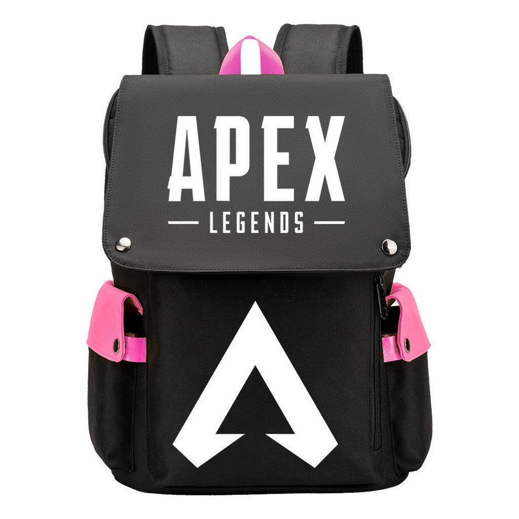 Apex Hero Print Usb Charging Cap Head Style Student School Bag Casual Backpack