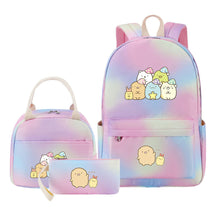 Corner Biology Student School Bag Lunch Bag Three Piece Set Backpack Set