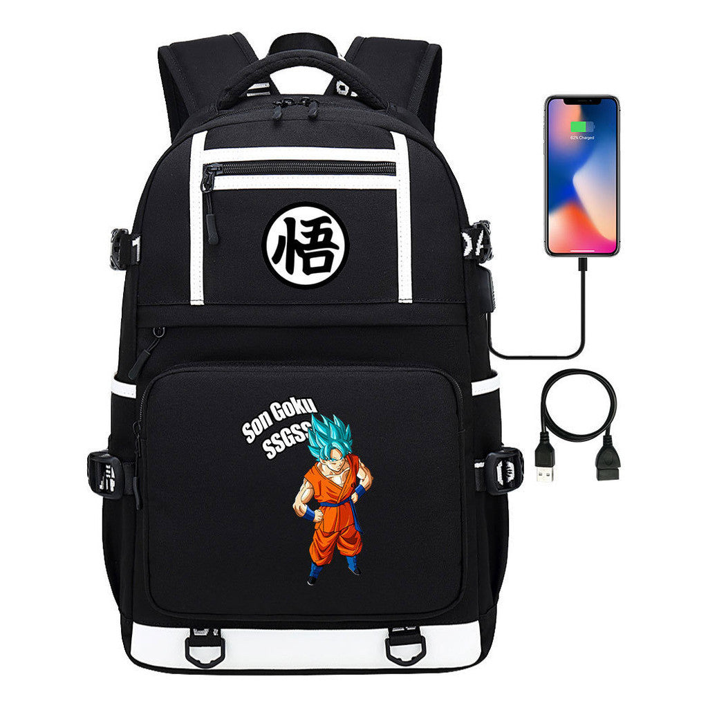 Seven Dragon Ball Usb Youth Student School Bag Men's And Women's Backpack Leisure Travel Bag