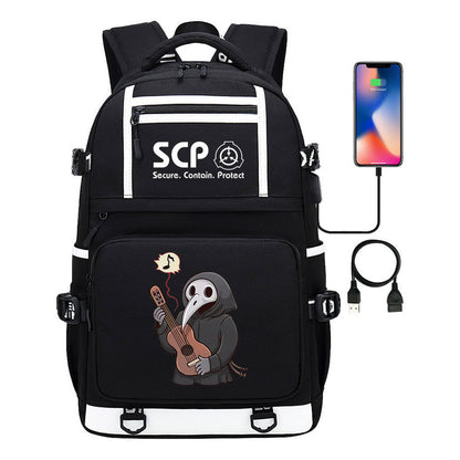 Printed Usb Youth Backpack For Men And Women's Leisure Travel Backpack