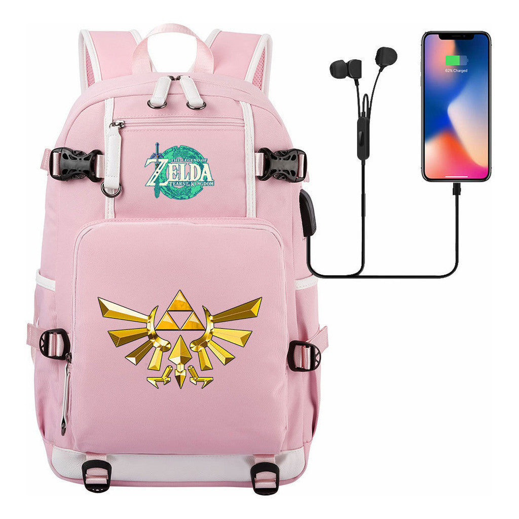 Legend Of Zelda Printed Backpack For Men And Women With Large Capacity Leisure Travel Backpack