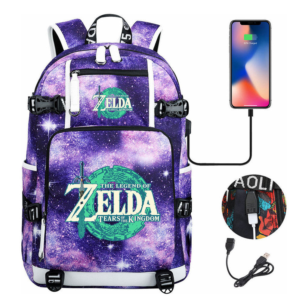 Printed Teenage Student Backpack For Men And Women's Leisure Travel Backpack