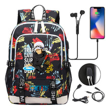 Pirate King Print Youth Student Backpack Usb Casual Backpack