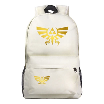 Golden Printed Youth Student Backpack Men And Women's Leisure Backpack