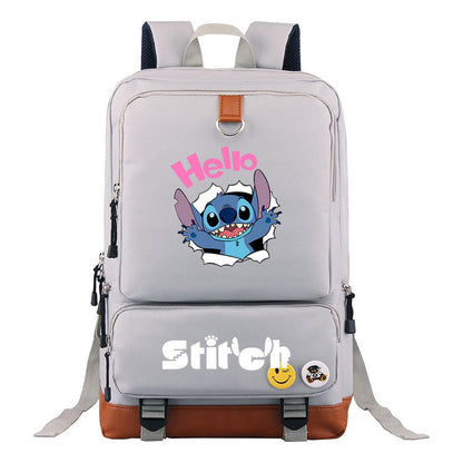Anime Star Baby Stitch Printed Youth Student School Bag Travel Bag Backpack Travel Backpack