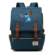 Anime Star Baby Stitch Printed Youth Student Backpack Usb Casual Backpack