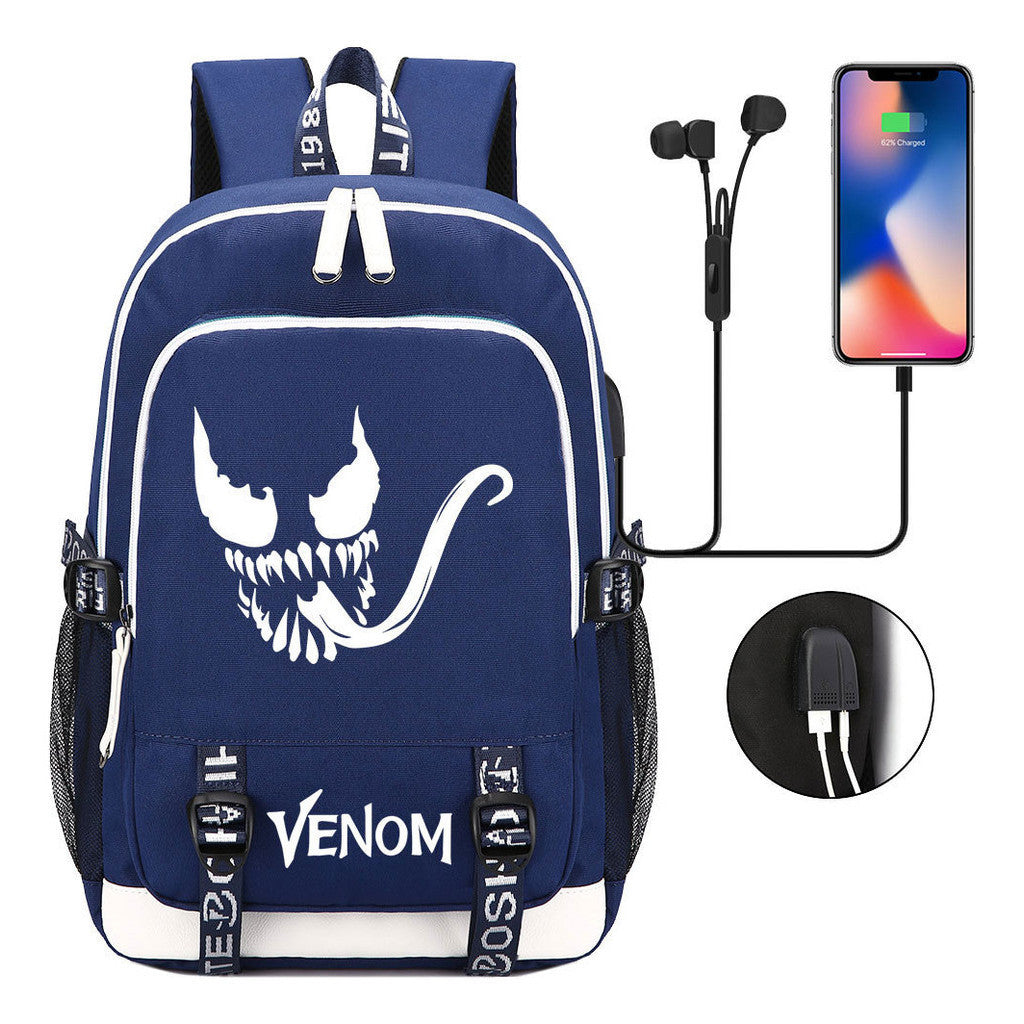 Youth Student Backpack Usb Men's And Women's Leisure Backpack