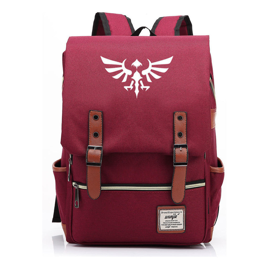 Game Zelda Printed Youth Student Backpack For Men And Women, Casual Belt Buckle, Classic Backpack