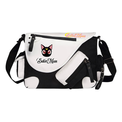 Beauty Girl Warrior Printed Youth Student School Bag Canvas Single Shoulder Bag Men's And Women's Casual Straddle Backpack