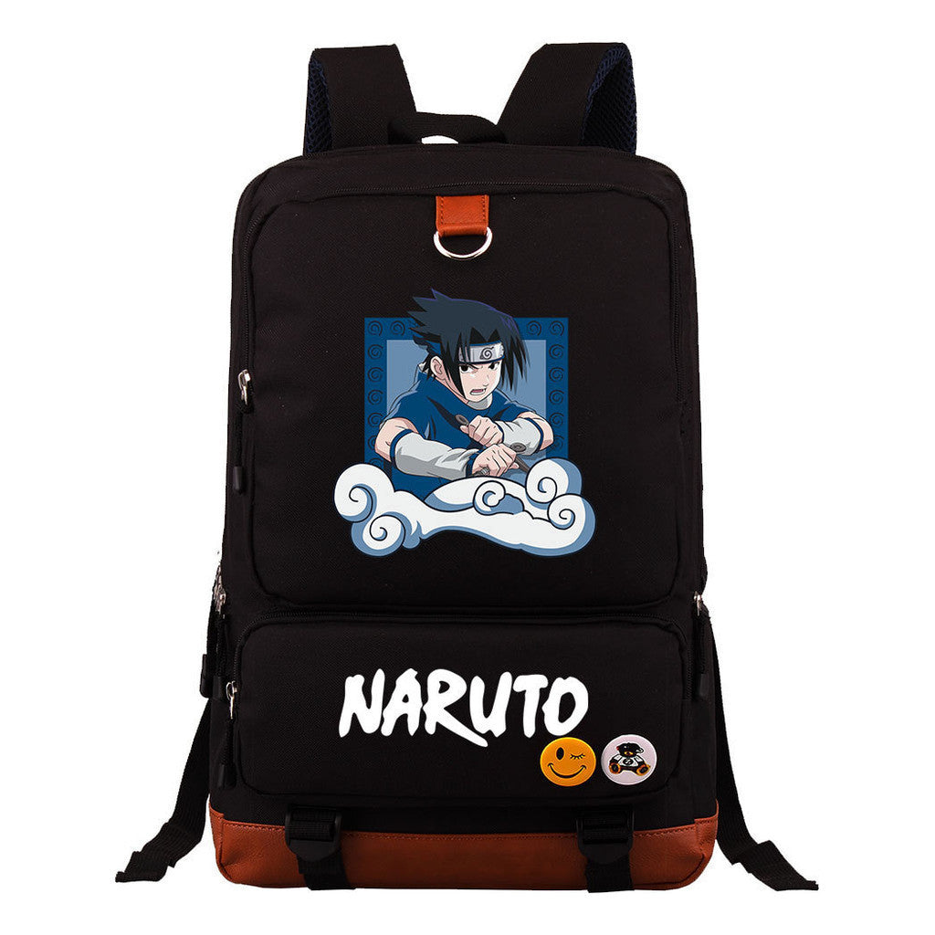 Cartoon Naruto Uchibo Youth Student School Bag Large Capacity Travel Bag Men's And Women's Backpack
