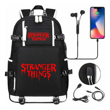Strange Story Printed Usb Youth Student Backpack For Men And Women's Leisure Travel Backpack