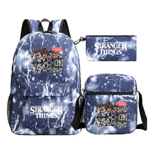 Strange Story Starry Sky Printed Youth Student Backpack 3-piece Set For Men And Women, Backpack Set