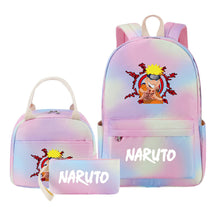 Naruto Student Girl Backpack Lunch Bag Three Piece Set Backpack Set