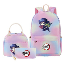 Cartoon Fashion Student Girls School Bag Lunch Bag Three Piece Set Backpack Set