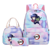 Cartoon Fashion Student Girls School Bag Lunch Bag Three Piece Set Backpack Set