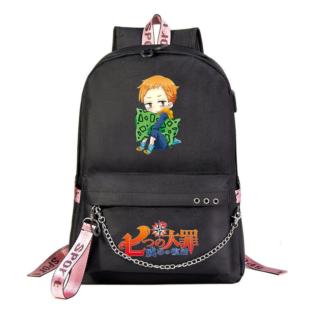 Usb Youth Student Backpack For Boys And Girls Leisure Travel Backpack