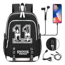 Strange Story Printed Usb Teenage Student Backpacks Men's And Women's Leisure Travel Backpack