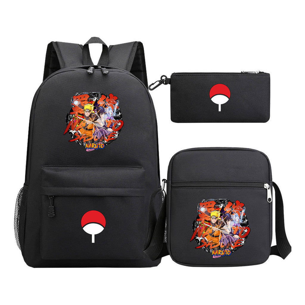 Naruto Starry Sky Youth School Bag Three Piece Set For Boys And Girls Backpack Set