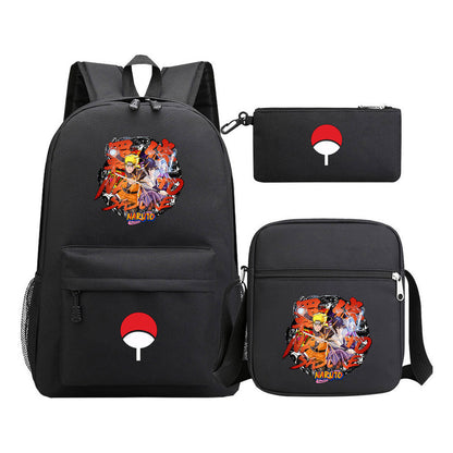 Naruto Starry Sky Youth School Bag Three Piece Set For Boys And Girls Backpack Set