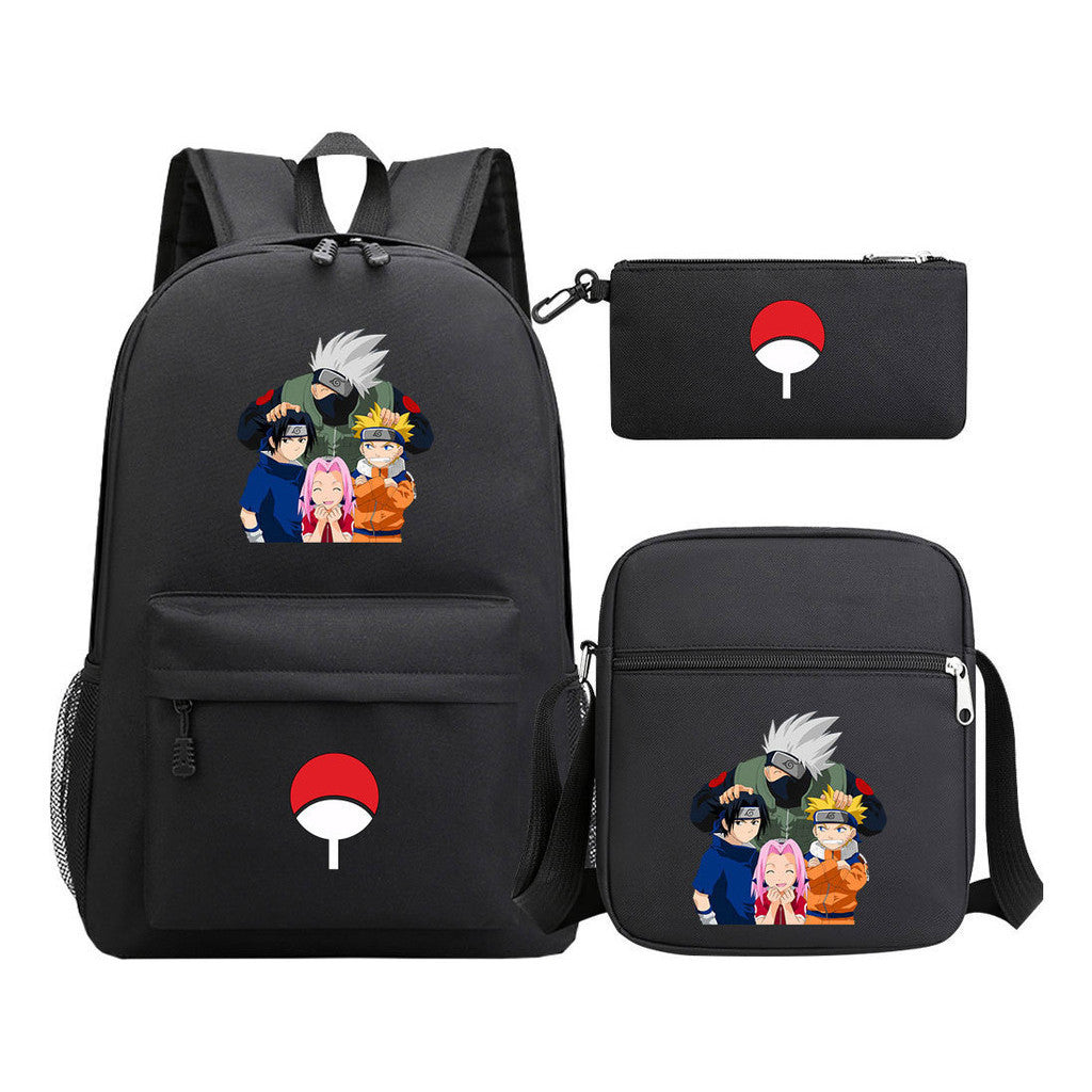 Naruto Starry Sky Youth School Bag Three Piece Set For Boys And Girls Backpack Set