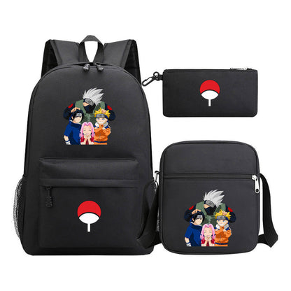 Naruto Starry Sky Youth School Bag Three Piece Set For Boys And Girls Backpack Set