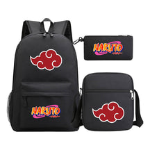 Anime Naruto Starry Sky Student School Bag Three Piece Set For Men And Women Backpack Set