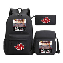 Anime Naruto Starry Sky Youth School Bag Three Piece Set For Boys And Girls Backpack Set