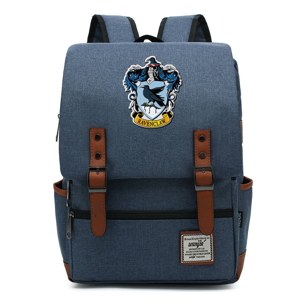 School Of Witchcraft And Wizardry Printed Student School Bag Casual Belt Buckle Classic Backpack