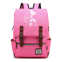 Anime Pirate King Luffy Printed Youth Student School Bag Casual Belt Buckle Classic Backpack