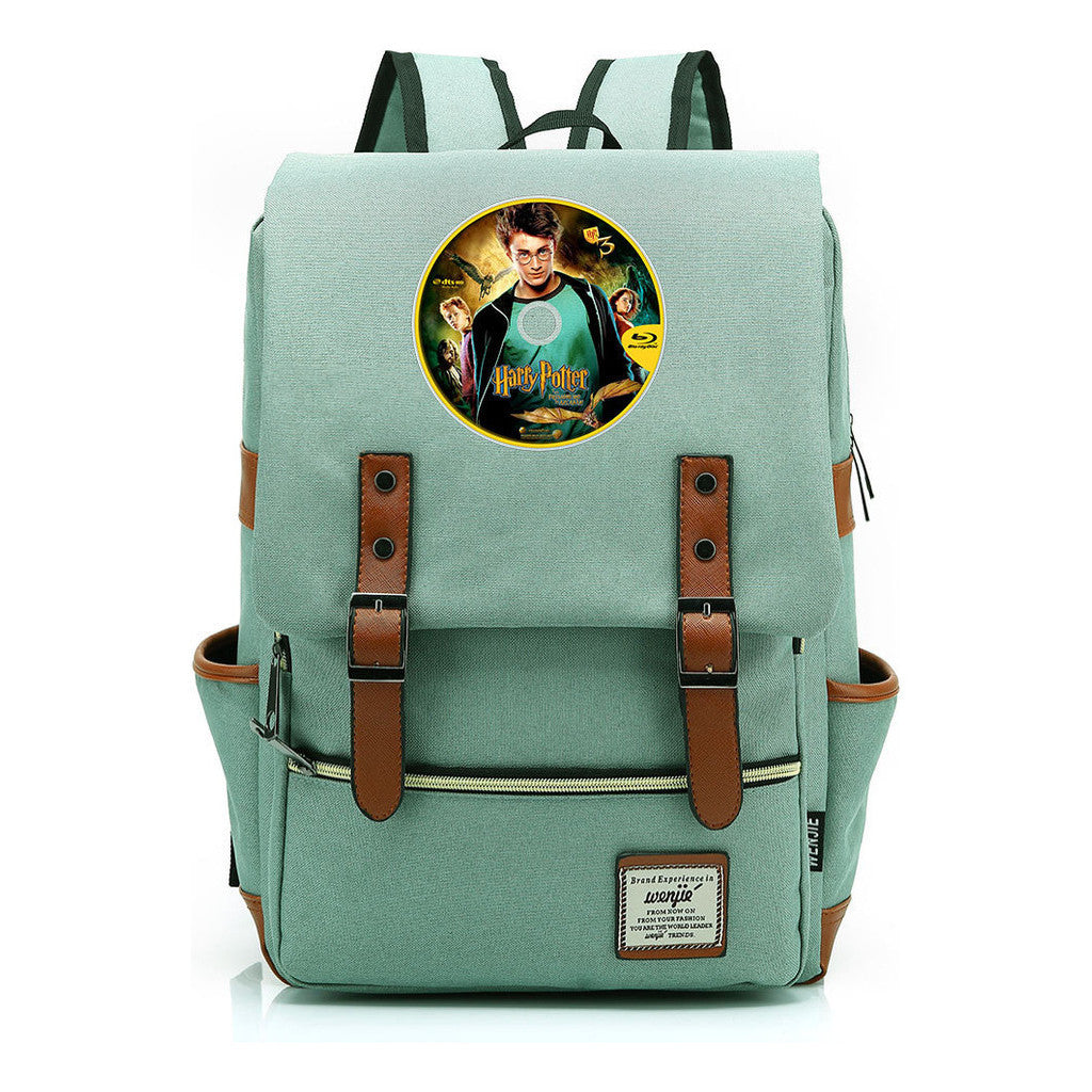School Of Witchcraft And Wizardry Printed Youth School Bag Casual Belt Buckle Classic Backpack