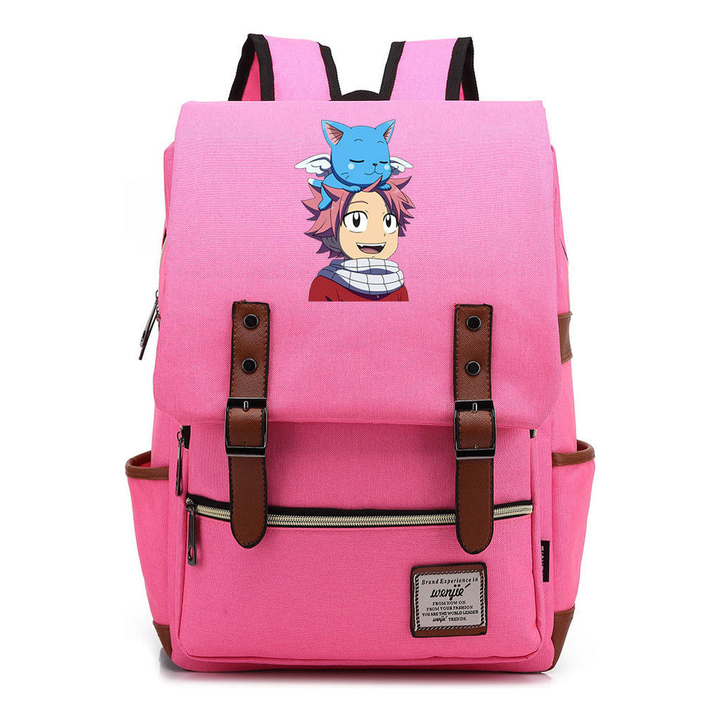 Printed Schoolbag Leisure Belt Buckle Classic Backpack For Young Students