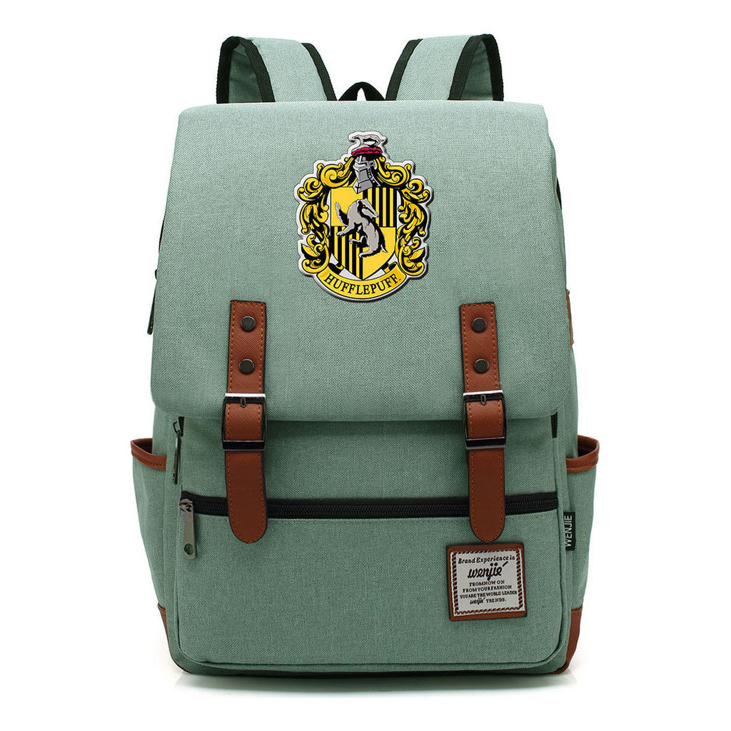 School Of Witchcraft And Wizardry Printed Youth Student School Bag Casual Belt Buckle Classic Backpack