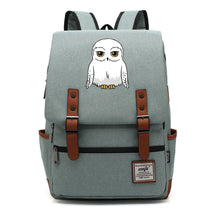 Cartoon White Owl Youth Student Backpack For Men And Women With Casual Belt Buckle Backpack