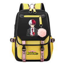 Comics My Heroes Academy Usb Youth Student Backpack Men's And Women's Leisure Ribbon Flip Backpack