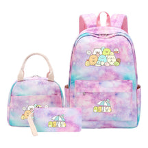 Game Corner Biology Youth School Bag Lunch Bag Three Piece Set Backpack Set
