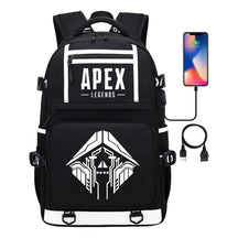 Apex Hero Print Usb Youth School Bag Backpack Leisure Travel Backpack