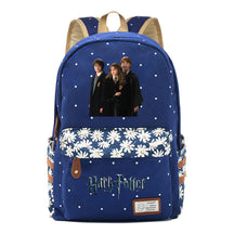 School Of Witchcraft And Wizardry Student Backpack With Floral Canvas Backpack