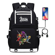 Legend Of Zelda Printed Usb Youth School Bag Backpack Leisure Travel Bag