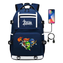 Legend Of Zelda Printed Usb Youth School Bag Backpack Leisure Travel Bag
