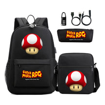 Usb Password Lock Youth Student Backpack Three Piece Set For Men And Women Backpacks