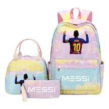 Sports Football Stars, Teenagers, Students, Girls, Backpacks, Lunch Bags, 3-piece Backpack Set